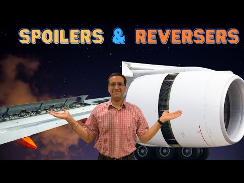 How SPOILERS & THRUST REVERSERS decelerate a plane after landing or during a rejected takeoff