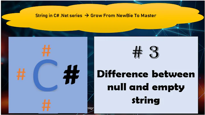Difference between empty and null string | Part 3 | C# Tutorial | String Series