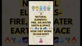 5 #natural elements #fire #water #air  #space #earth #motivation #spirituality #shorts #knowledge