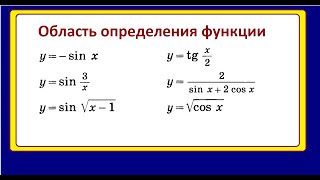 Область определения тригонометрических функций