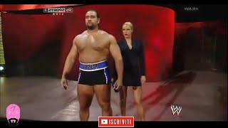 Alexander Rusev WWE debut match (CON LANA) Raw 07/04/14 vs Zack Ryder