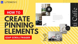 Apply Pinning Elements Scrolltrigger GSAP with Livemove Animation Builder
