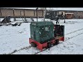 Feldbahn Führerstandsmitfahrt; Cabinerit; Diema DL 6 in de sneeuw, Gelders Smalspoor Museum 2026.