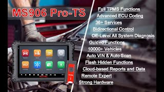 Autel MS906 Pro-TS MaxiSys 2022 Vehicle Full System Diagnostic Tool OBD2 Scanner