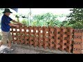 Used From Bricks To Design And Construct A Garden Fence For The House - Build Beautiful Fences