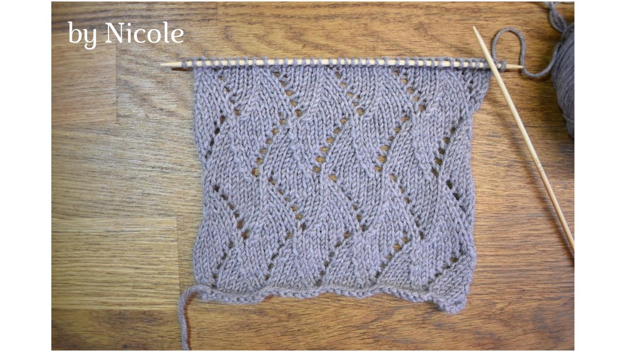 Punto Zig Zag Traforato in Verticale ai ferri / Punti Maglia