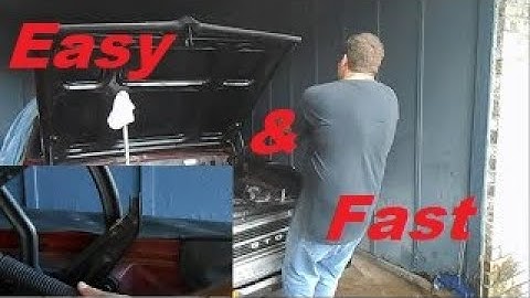 old school trick for changing hood springs fast