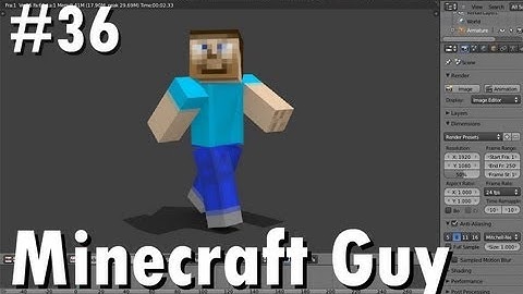 Blender 2.6 Tutorial 36 - Minecraft Guy : start to finish.