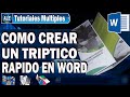 Como Crear Un Tríptico En Word – Y Como Imprimir