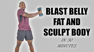 30-Minute Dumbbell Workout to Blast Belly Fat and Sculpt Your Body