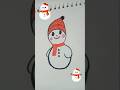 snowman drawing  how to draw snowman  easy snowman drawing  cute Snowman ☃️