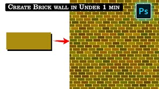How to create Bricks wall in Photoshop 🧱🧱 #viral  #shorts #photoshop