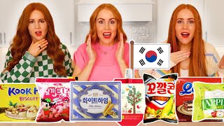 Triplets Eat ONLY Korean food for 24 hours