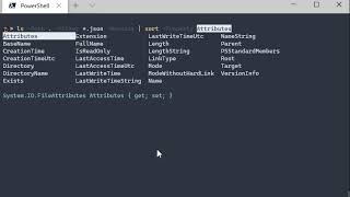Powershell: MenuComplete hotkey lists parameter names and types