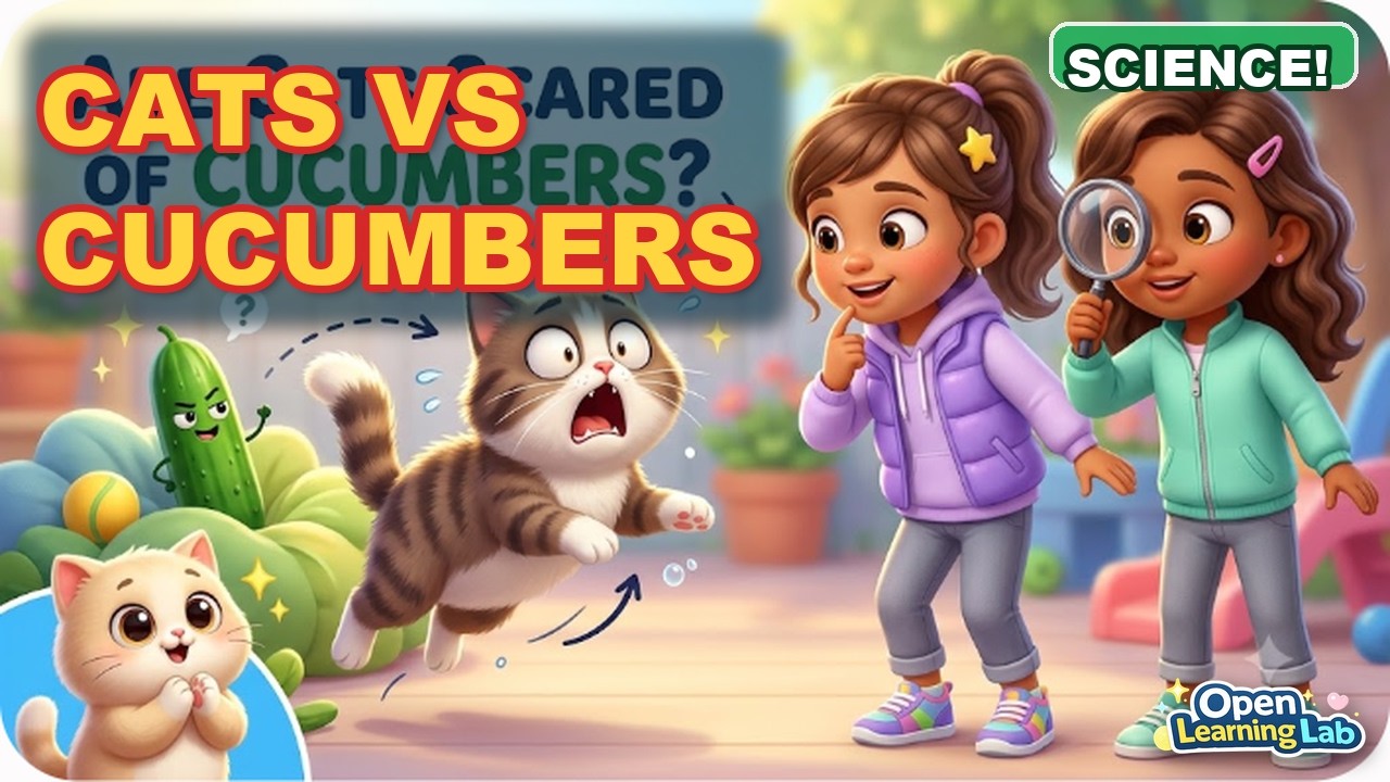 🐱 Are Cats REALLY Scared of Cucumbers? | Animal Behavior Explained for Kids