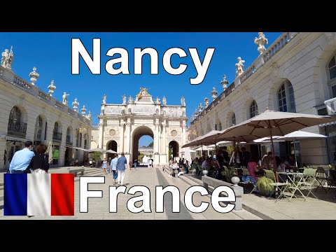 Nancy, France - City Walking Tour (with Subtitles) Culture and Heritage. Ultra HD 4K 60fps