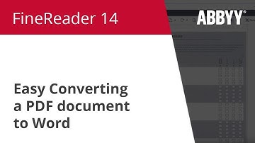 FineReader 14 How To: Easy Converting a PDF document to Word