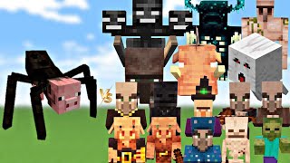 The Minecraft all mobs vs spiderpig fight finally revealed #minecraft #viral
