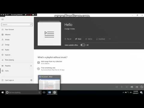 How to create a Groove Music playlist and add music to it