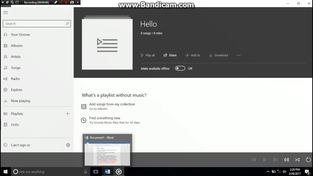 How to create a Groove Music playlist and add music to it YouTube