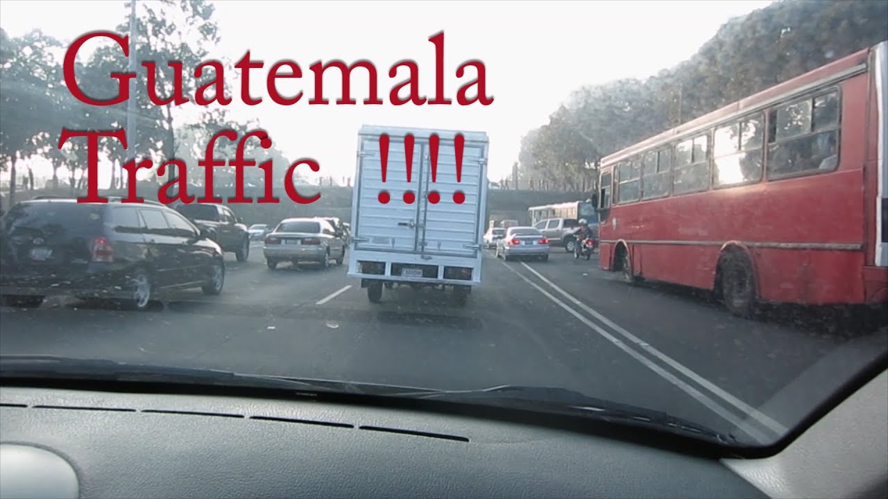 Driving to Guatemalan Airport during Traffic La Aurora 2014 YouTube