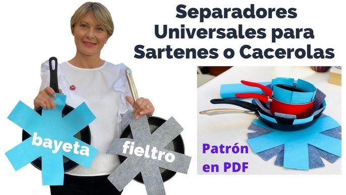 Protectores de sartén para apilar ollas y sartenes, 12 unidades,  separadores de utensilios de cocina, separador de ollas y sartenes, soporte  para