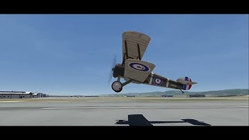 Sopwith Camel short take off in heavy headwinds.