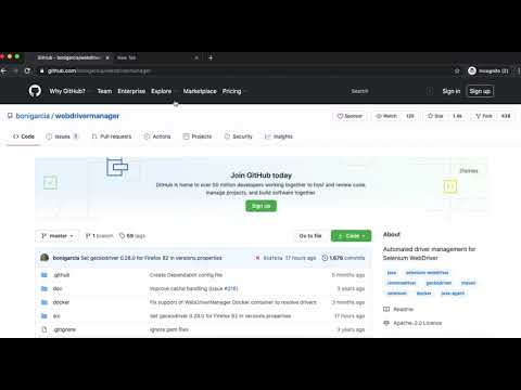 Example of WebDriverManager