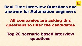 Scenario Based Automation Testing Interview Questions | Top 20 frequently asked by Top Companies |#1 screenshot 3