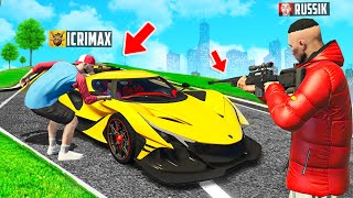 iCrimax STOLE MY CAR in GTA 5! (Sniper vs. Spy)