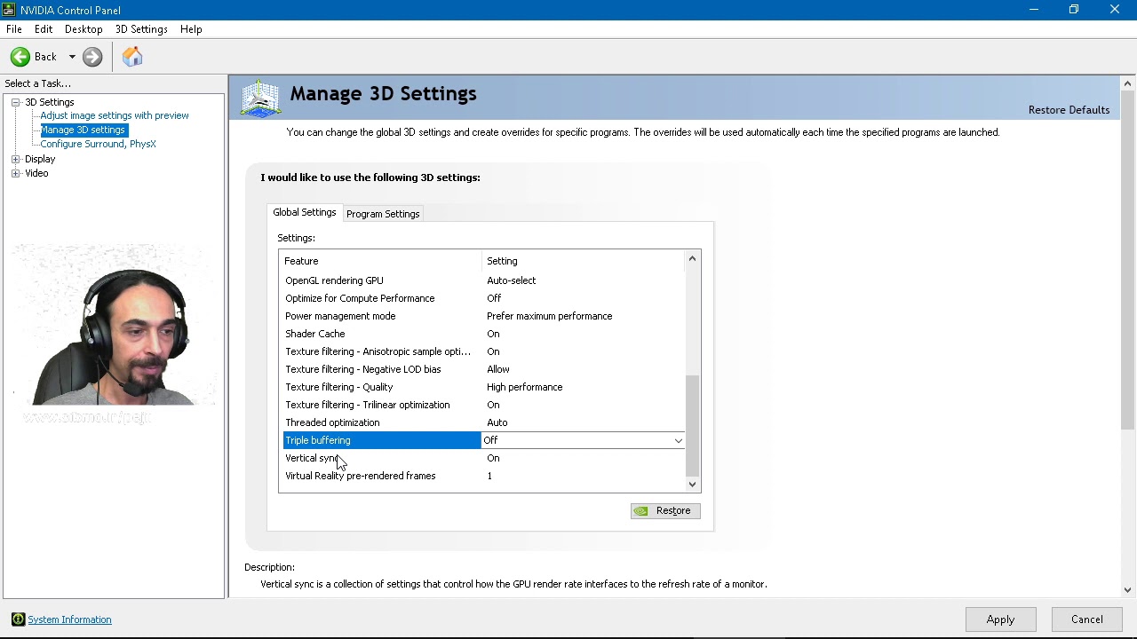 افزایش FPS با اعمال تغییرات در درایور کارت های nVidia