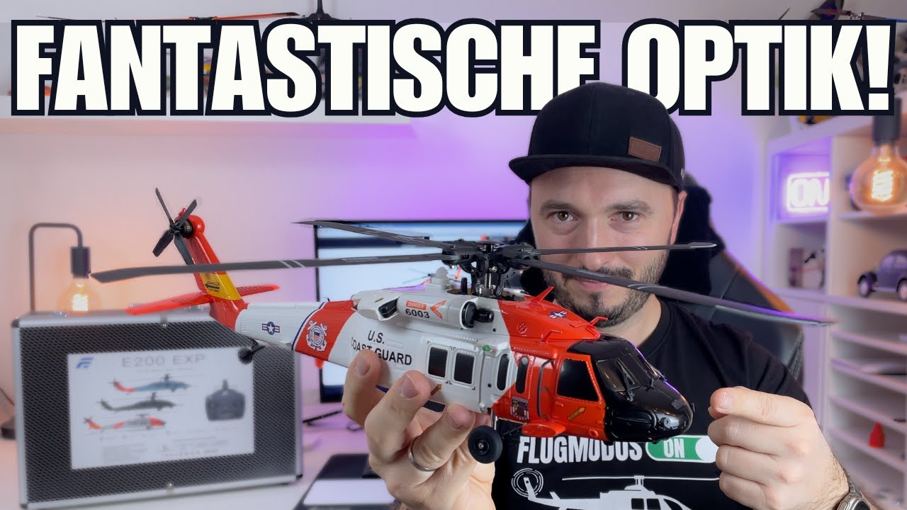Eachine E200 EXP Review - Anfängerfreundlicher Scale Heli in MH-60T Coast Guard Optik!