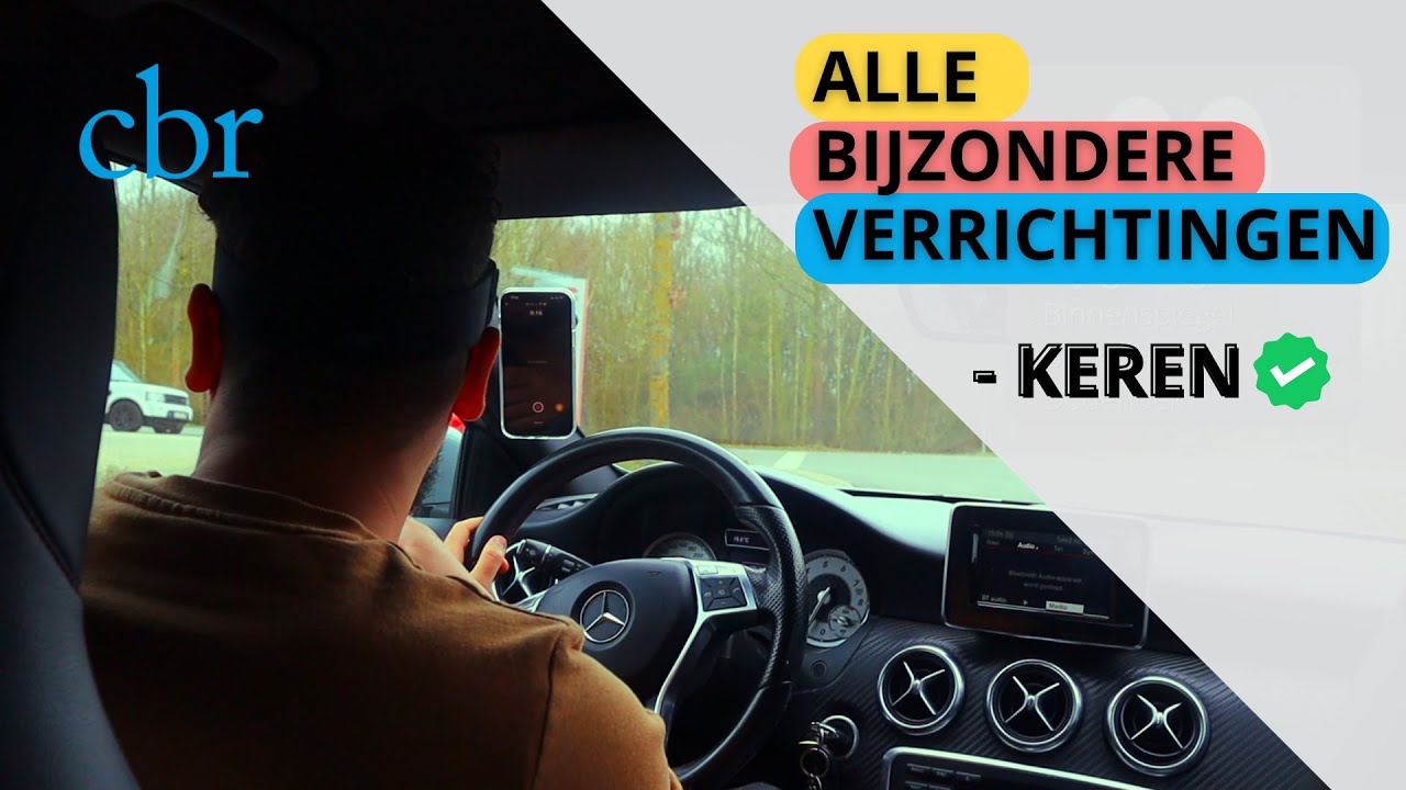 Keren in 3 steken, Halve draai en Recht achteruit in een bocht! (CBR praktijk 2023)