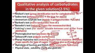 Biochemical Analysis of Carbohydrates-Mechanisms and logics