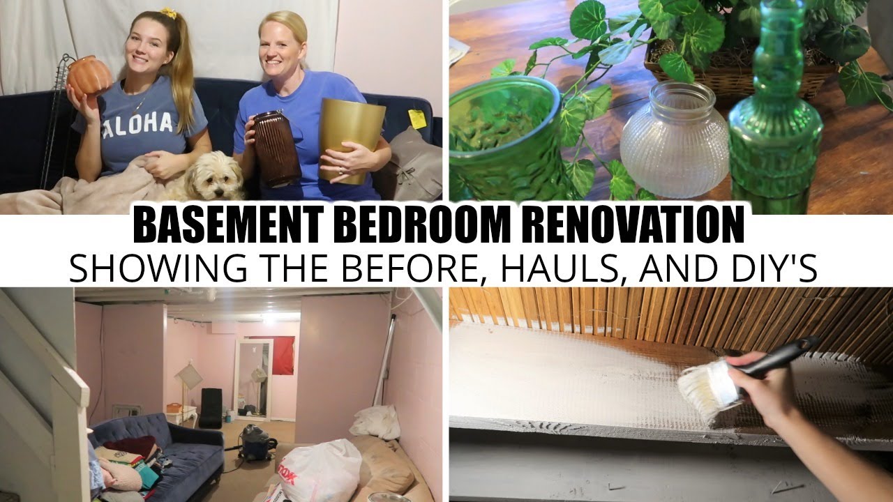 BASEMENT BEDROOM RENOVATION - VIDEO ONE / SHOWING THE BEFORE, HAULS ...