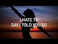Paramore - Told You So (with lyrics)
