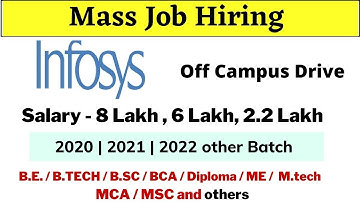Infosys Off Campus Drive 2020 | 2021 | 2022 batch - infosys recruitment 2021| infosys hiring 2022