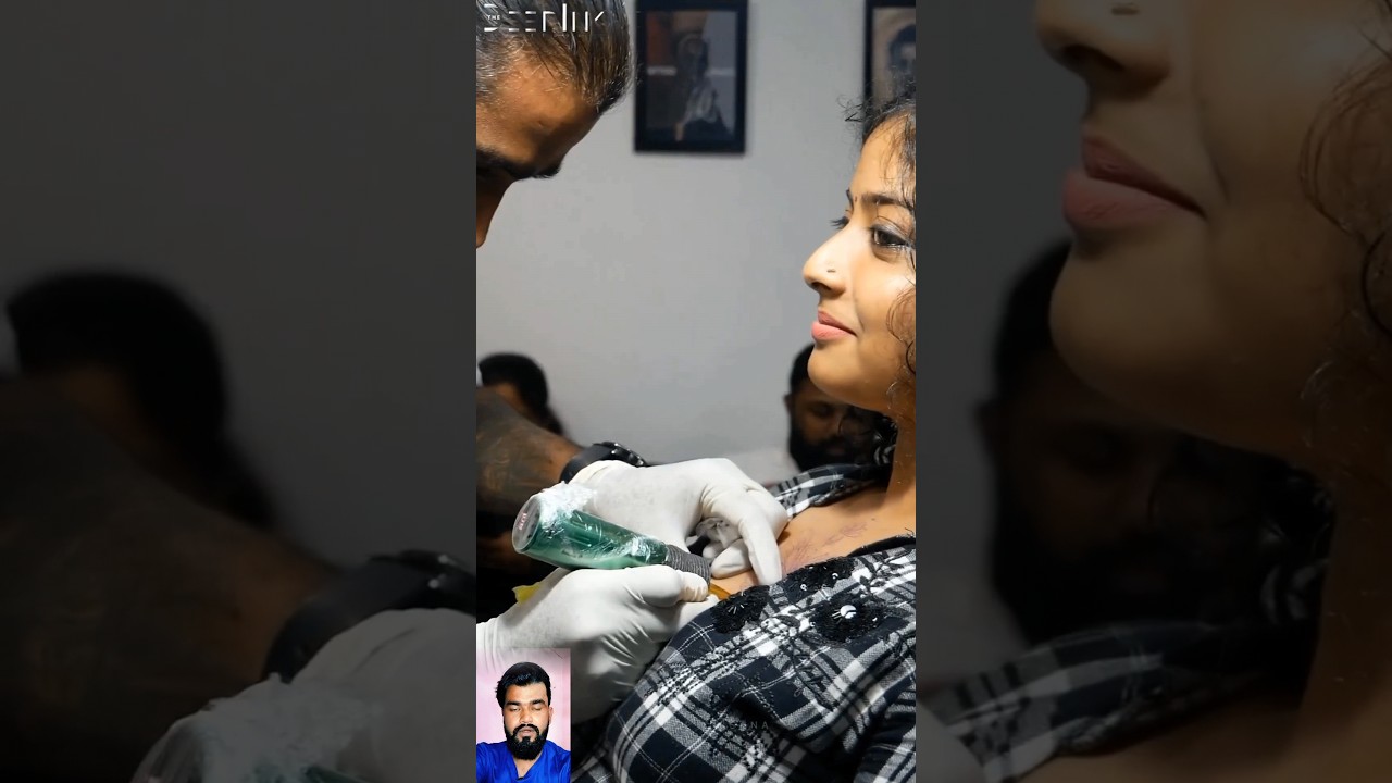 Butterfly tattoo on chest girl 