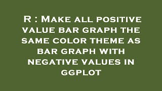 R : Make all positive value bar graph the same color theme as bar graph with negative values in ggpl