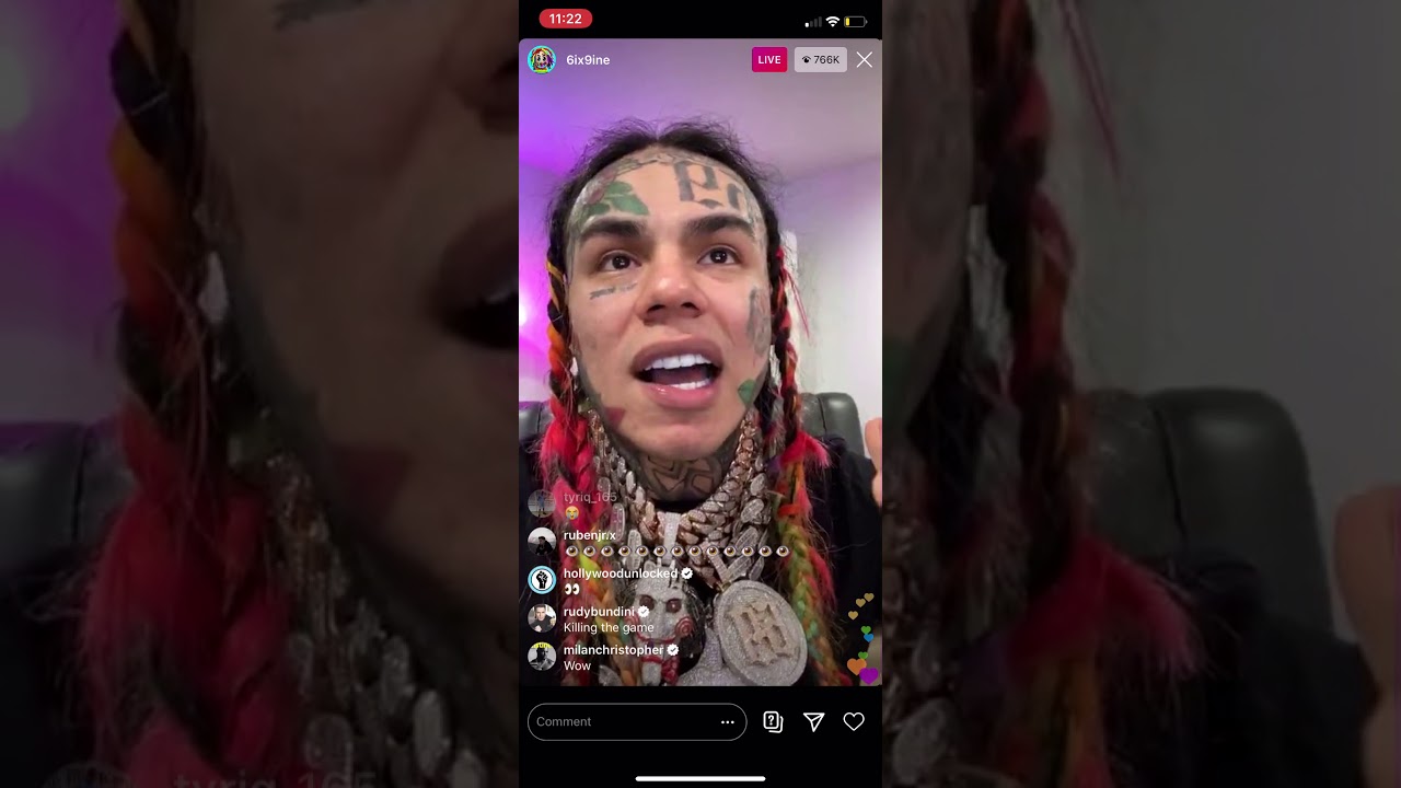 6ix9ine Live 06/11/20 about Rats in Industry - YouTube