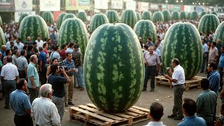How China Grows Mega Watermelons Seed To Giant Fruit Time-Lapse Ai Farming