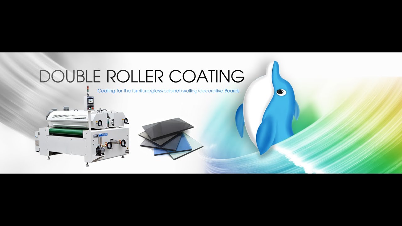 Intelligent full precision double stick coater for glass surface finishing