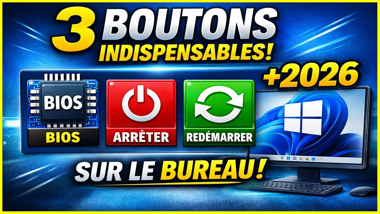 Windows 10/11 : ajoute 3 boutons pratiques pour gagner du temps tous les jours (2026)