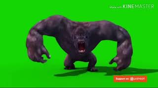 King Kong Running Green Screen