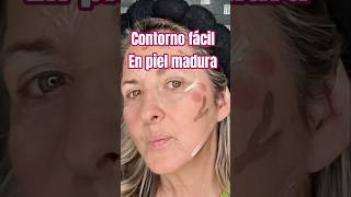 Maquillaje SIMÉTRICO con PUNTOS 🔴✨ ¡El truco definitivo para Piel Madura! | #contouring #shorts