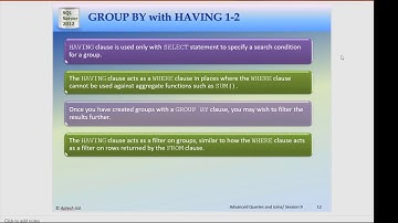 Microsoft SQL Server Session 9 Advanced Queries And Joins Part 1