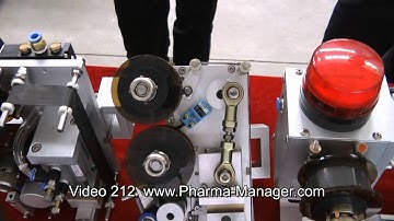 Coding Machine for infliction of text information on cardboard. Video 212 www.Pharma-Manager.com