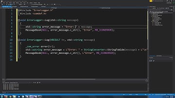 C++ DirectX 11 Engine Tutorial 2 - Error Logging and String Conversion