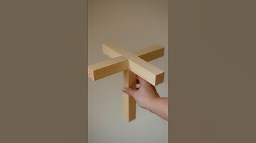 Hybrid Wood Joint with 3 Pieces – Simple but Strong!#shorts #woodworking #asmr #diy