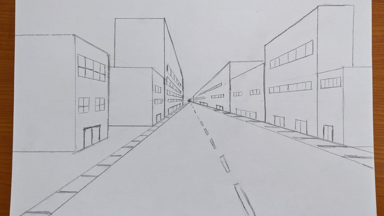 Learn to draw How to draw a simple street